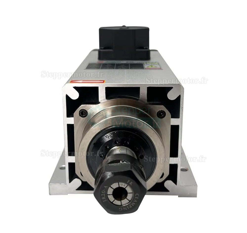 3,5kW 220V/380V Kit moteur de broche refroidi par air GDZ105X102-3.5 + H100-3.7S2/T4 avec variateur de fr&eacute;quence (VFD) et 13 pi&egrave;ces pinces ER20